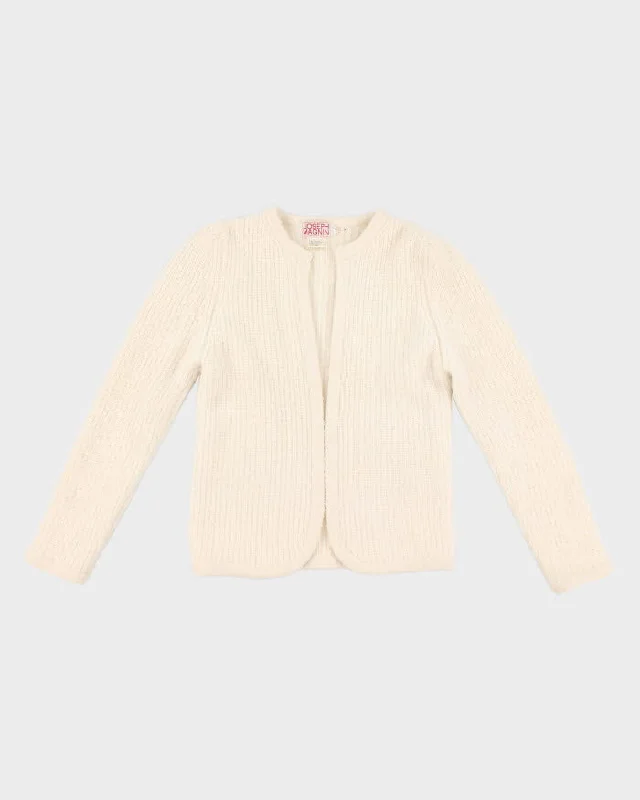 Vintage 80s Joseph Magnin Soft Cardigan - S Satin Blend Silk Blend Wool Blend