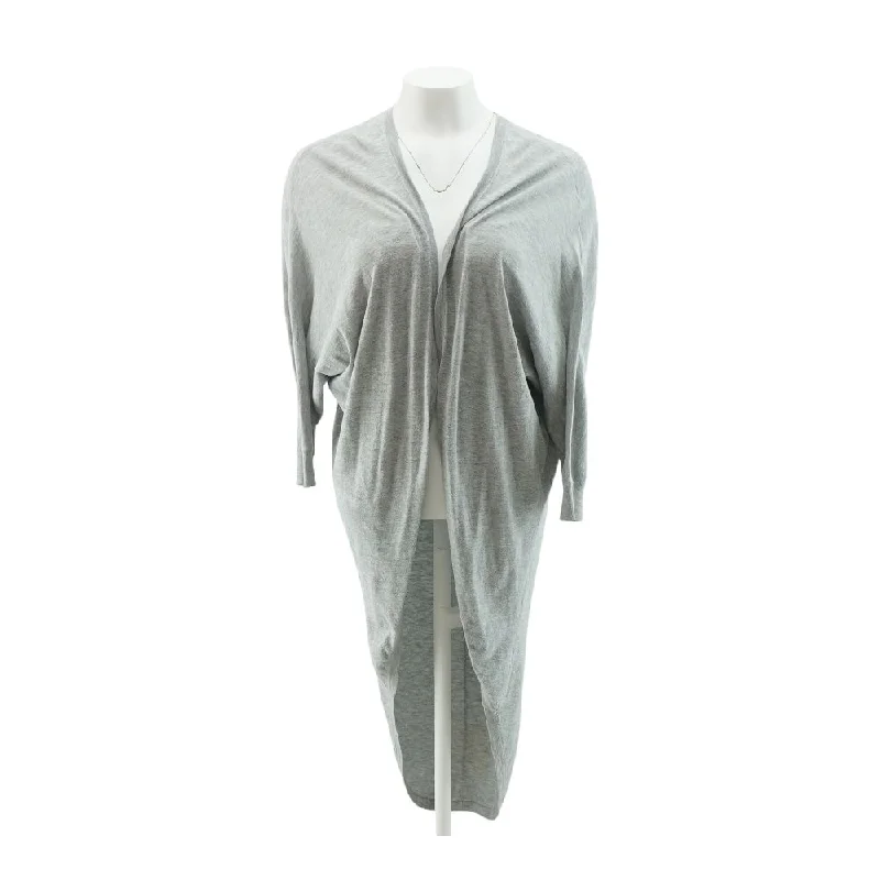 Gray Solid Cardigan Sweater Polka Dot Checkered Tartan