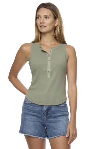 Denning Henley Tank Top cute tank top