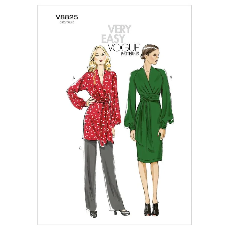 Vogue Pattern V8825 Misses' Tunic, Dress And Pants Slim Fit Casual Pants