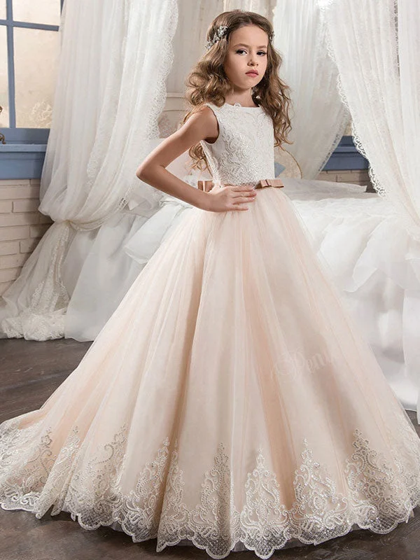 Girls Sleeveless Formal Ball Gown Party Dress Tunics Distressed trendy