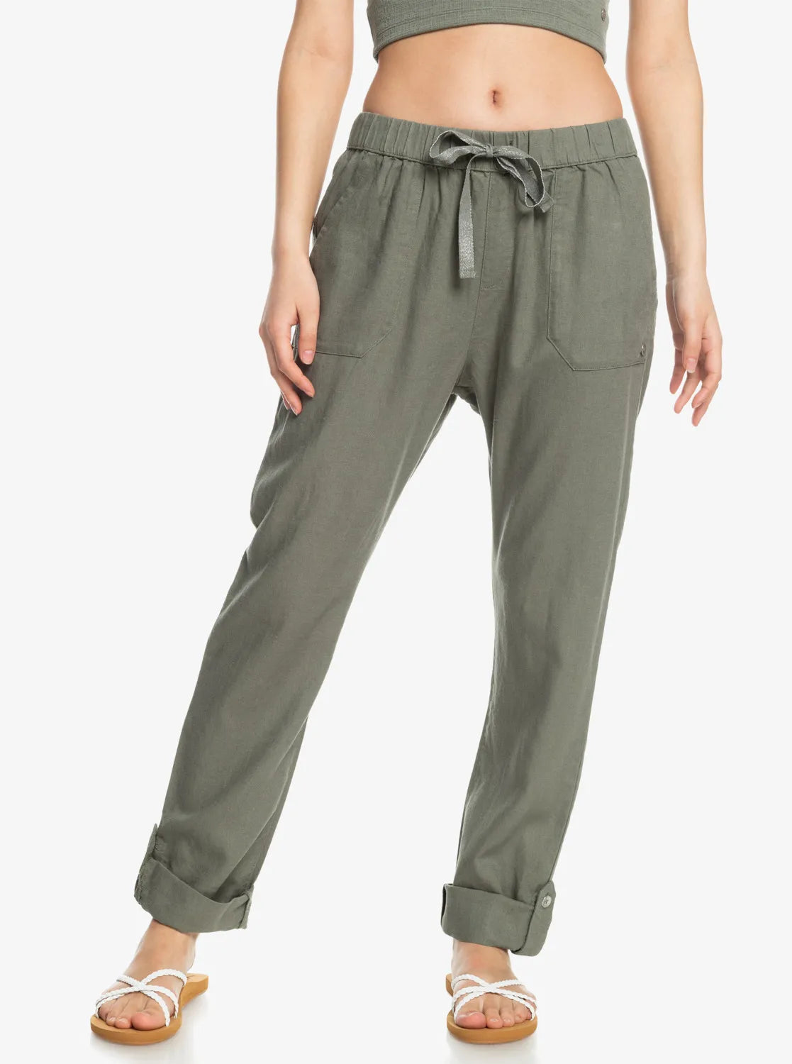Roxy Womens Pants On The Seashore Cargo Soft Stretch Leggings