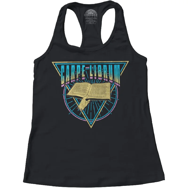 Women's Carpe Librum Racerback Tank Top bright tank top