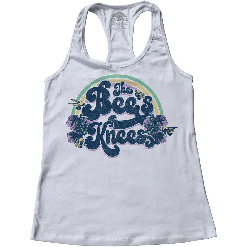 Women's The Bees Knees Racerback Tank Top gold tank top