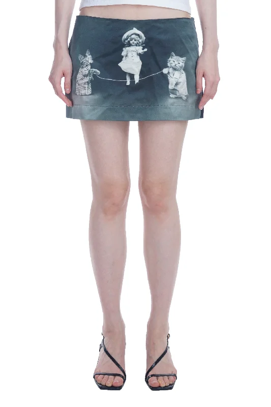 Skirt chiffon skirt airy