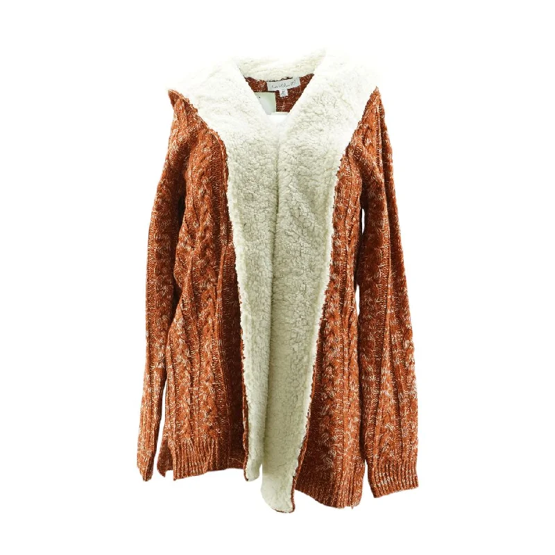 Rust Solid Cardigan Sweater Wool Fabric Cashmere Fabric Tweed Fabric