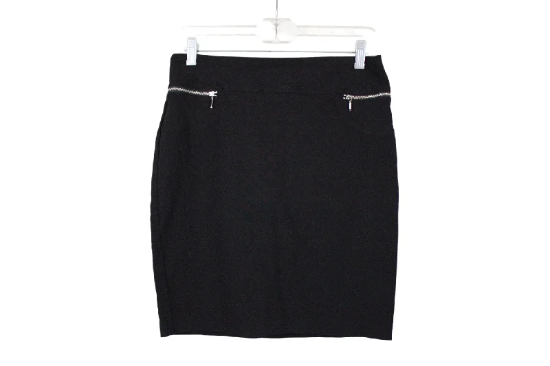 Joe B. Black Stretch Skirt | XL silk skirt luxurious