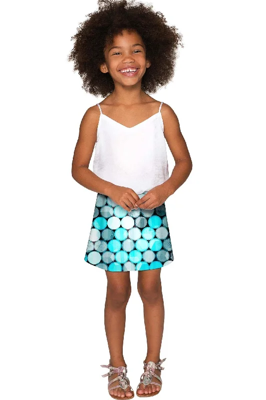 Magic Bubbles Aria A-Line Skirt - Girls velvet skirt glossy