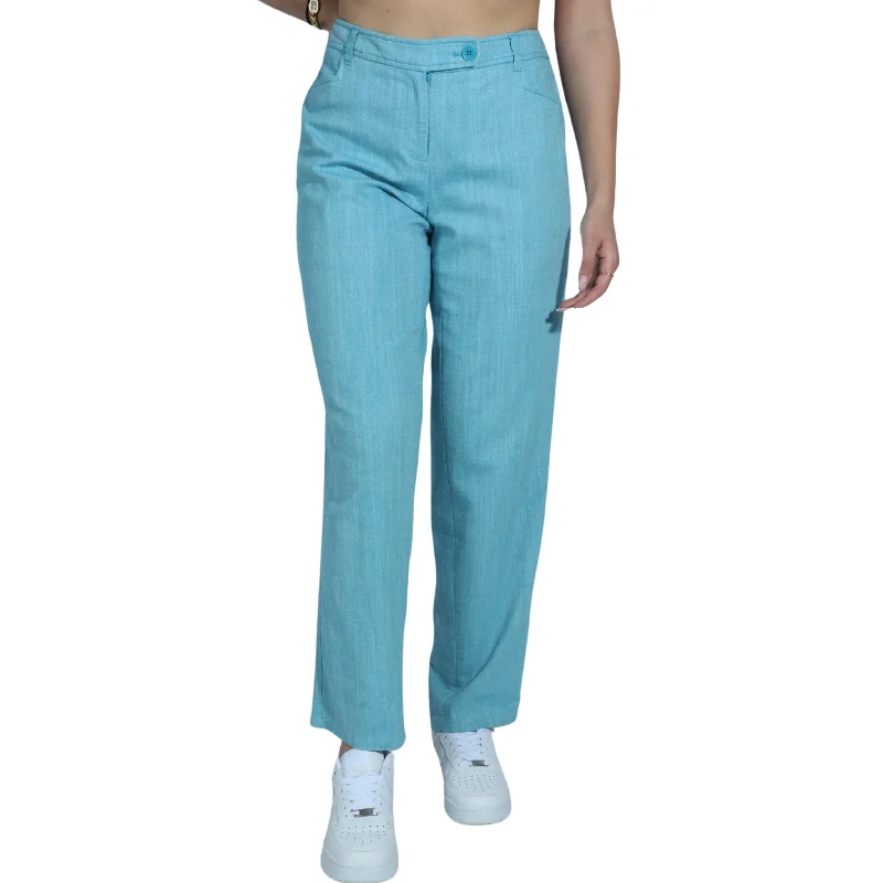 ANNE KLEIN - Asymmetrical Button Pant Relaxed Lounge Trousers