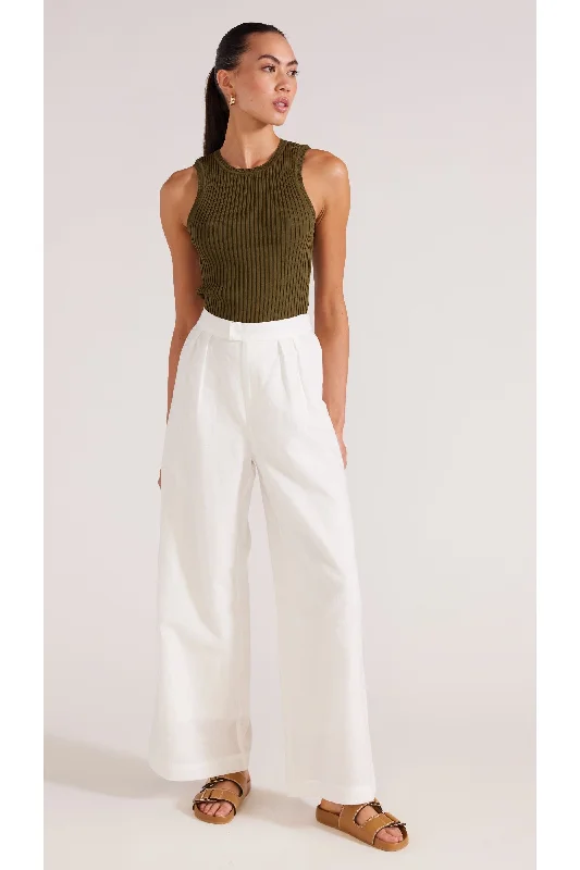 Lucia Wide Leg Pants | White Fashionable Track Pants
