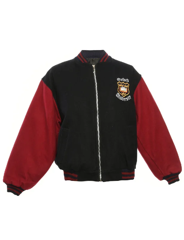 Two Tone Team Jacket - L A-Line Jacket Boat Neck Shawl Collar