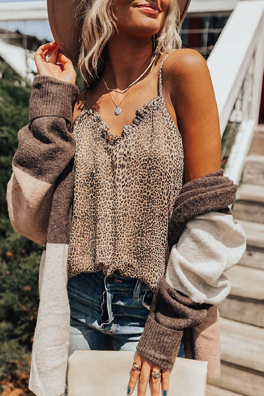 PRICKLE & POLLY - Brown Cheetah Tank turquoise tank top