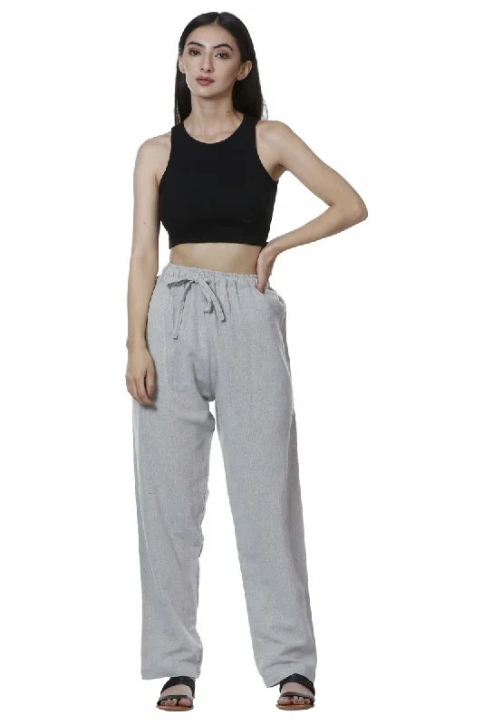 Women's Lounge Pant | Melange Grey | Fits Waist Size 28" to 36" Casual Sweatpants Style