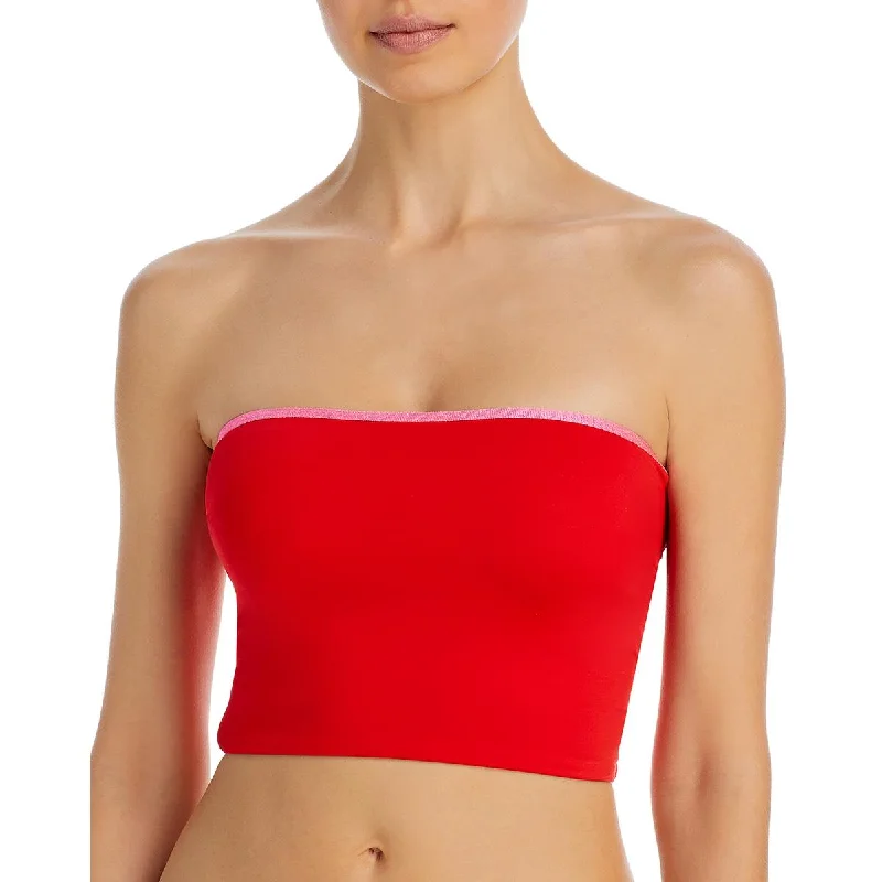 Aqua Swim Womens Beach Pool Tankini Swim Top Ruched Swimwear Set