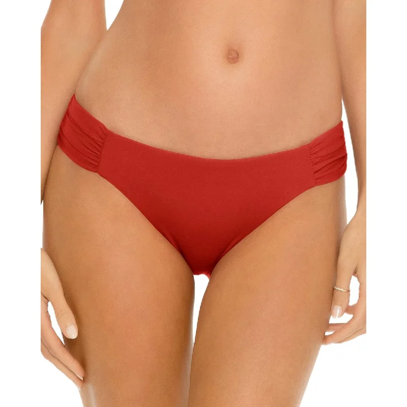 Becca by Rebecca Virtue Womens Shirred Lined Swim Bottom Separates High-Waisted Swimwear