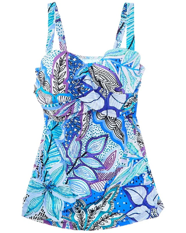 Profile By Gottex Tropic Boom E- Cup Tankini Chic Beach Cover-Up