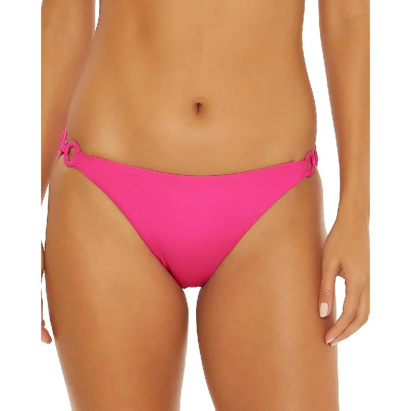 Womens Solid Nylon Swim Bottom Separates Cross-Back Bikini