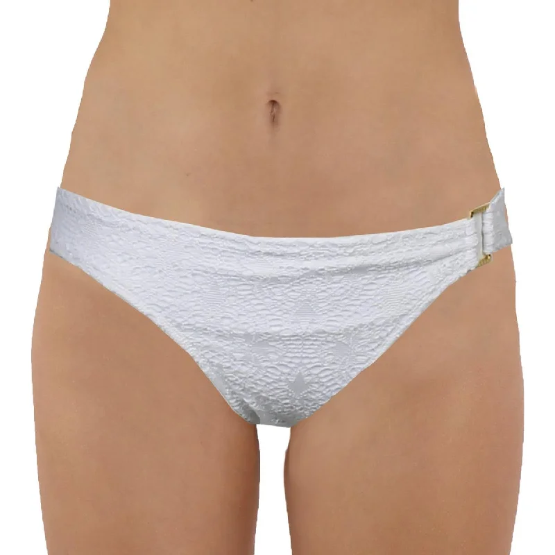 Womens Embroidered Polyester Swim Bottom Separates Reversible Bikini Set