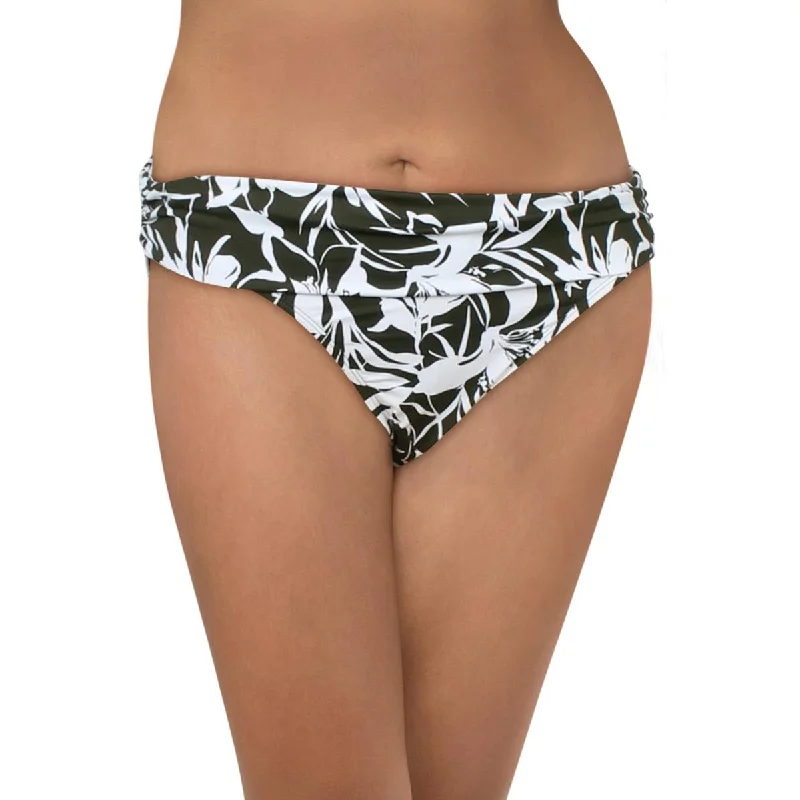 Womens Floral Print Nylon Swim Bottom Separates Full Coverage Swimsuit