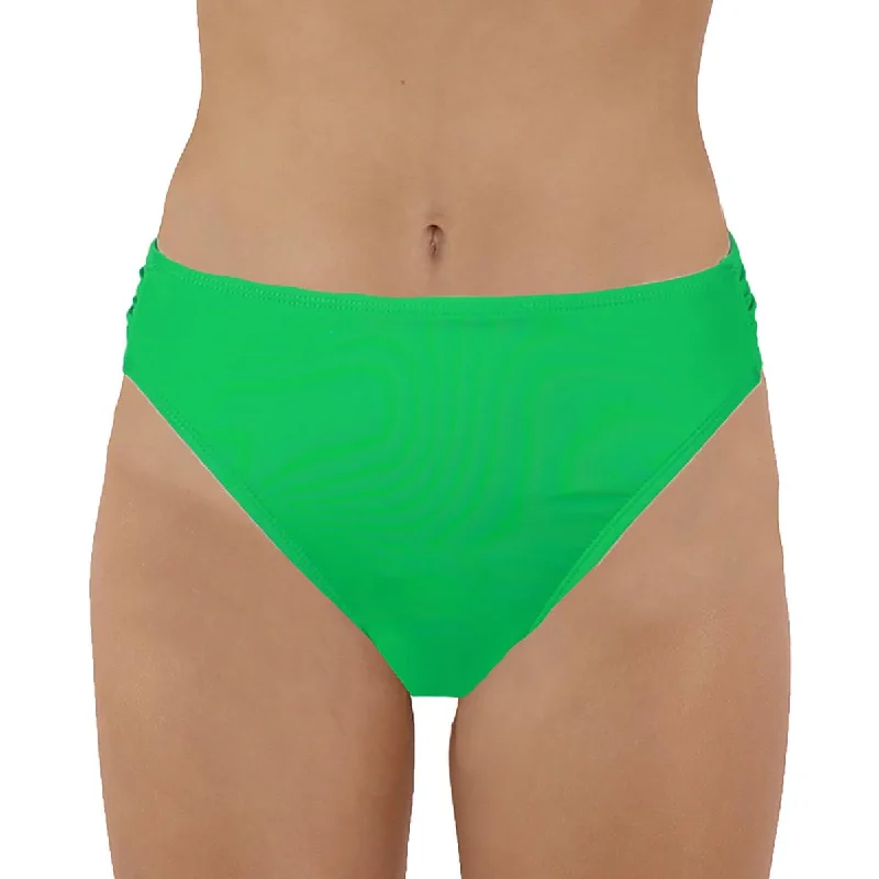 Womens Solid Nylon Swim Bottom Separates Color-Block Bikini