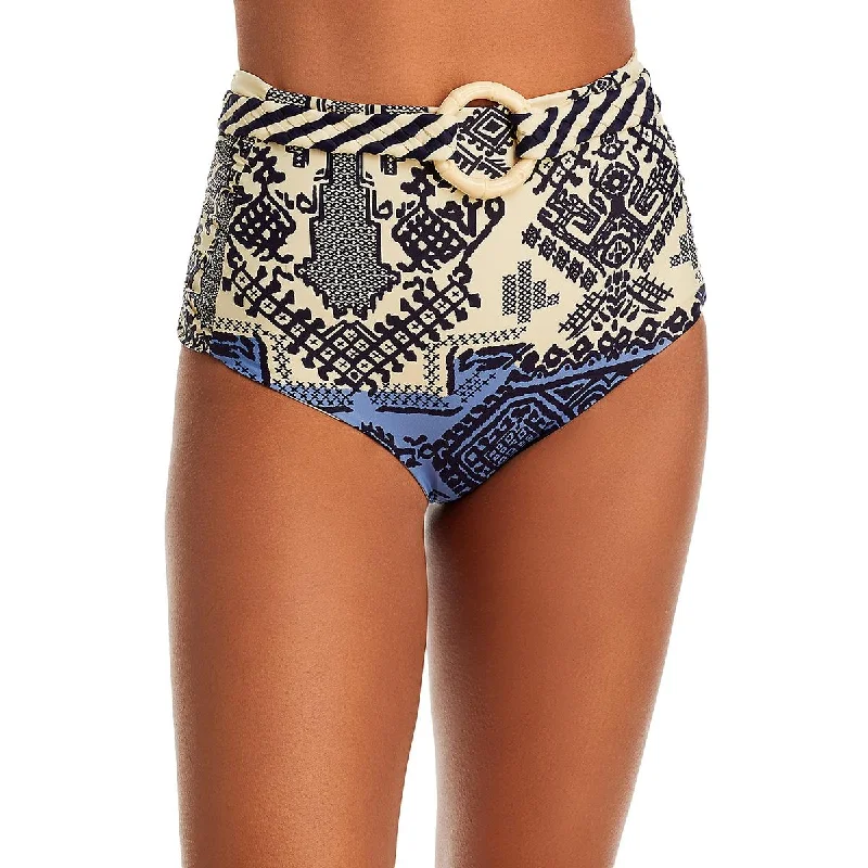 Womens High Waist Printed Swim Bottom Separates Quick-Dry Swimsuit