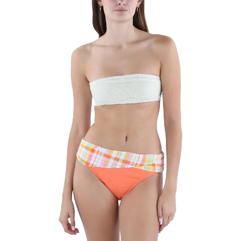 Bleu Rod Beattie Womens Cross Front Striped Swim Bottom Separates Vintage Swimwear Look