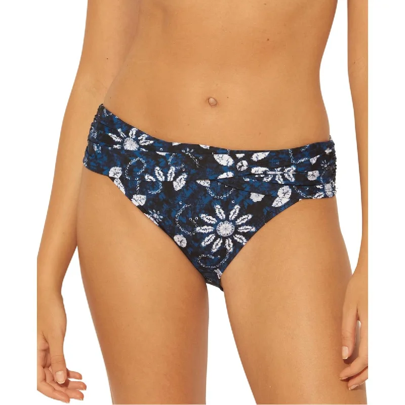 Bleu Rod Beattie Womens Floral Print Hipster Swim Bottom Separates Comfortable Swim Shorts