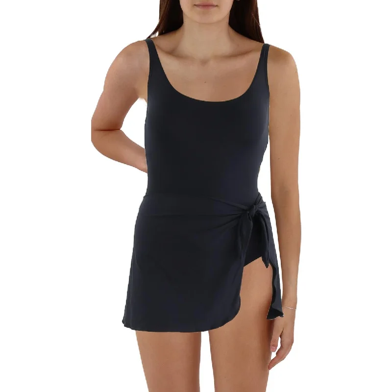 Contours by Coco Reef Womens Solid Full One-Piece Swimsuit Plus-Size Bikini Set