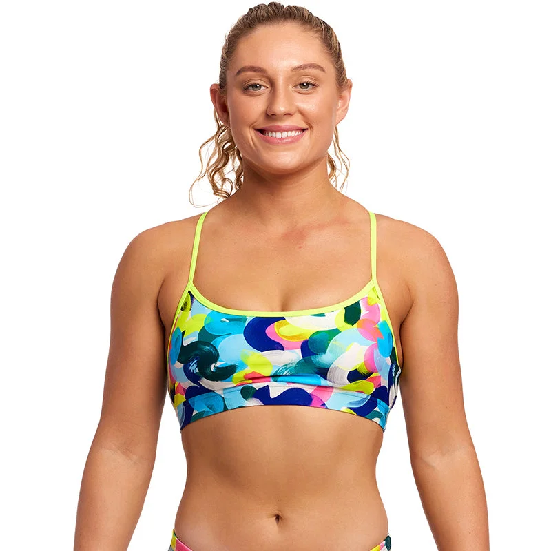 Funkita - Brush It Off - Ladies Swim Crop Top Color-Block Bikini