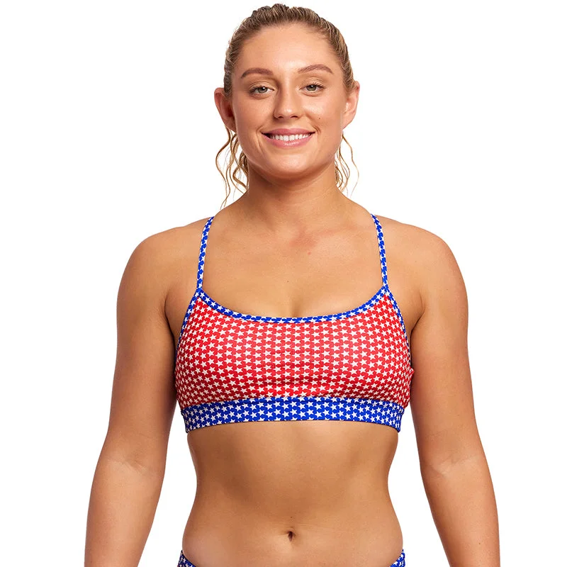 Funkita - Star Power - Ladies Swim Crop Top Lace-Detail Bikini Set