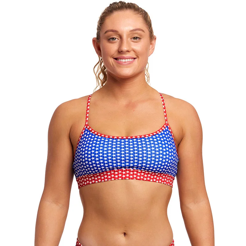 Funkita - Starlight - Ladies Swim Crop Top Ruffled Swimsuit Top