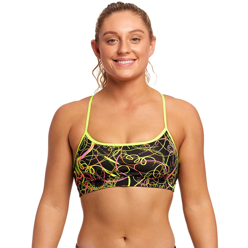 Funkita - Whip Lash - Ladies Swim Crop Top Adjustable Swim Top