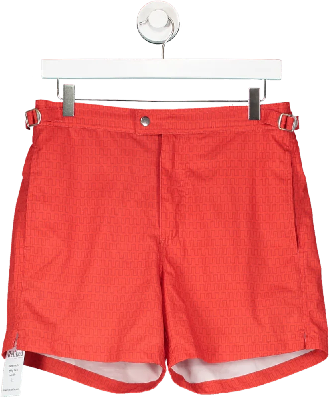 Guscio Red Capri Maze Swim Shorts UK S Swim Dress with Belt