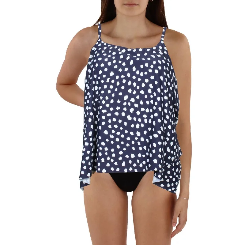Island Escape Womens Plus Beachwear Underwire Tankini Swim Top Sexy Swimwear Set