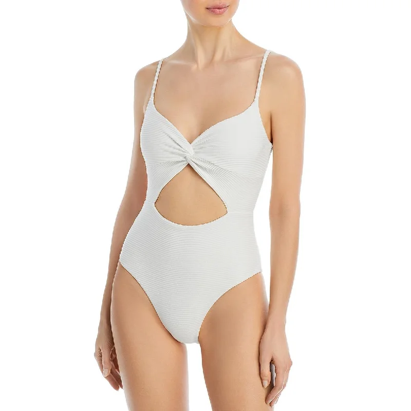 L Space Womens Kyslee Ribbed Recycled  One-Piece Swimsuit Plus-Size Bikini Set