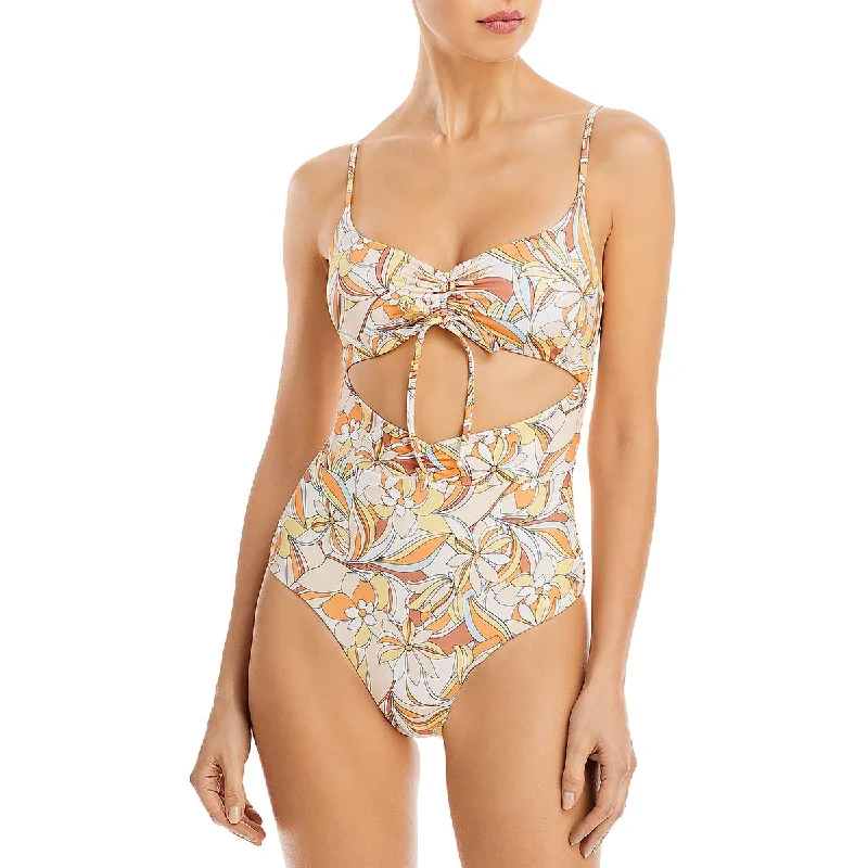L Space Womens Rumi Floral Print Cut-Out One-Piece Swimsuit Two-Piece Beachwear