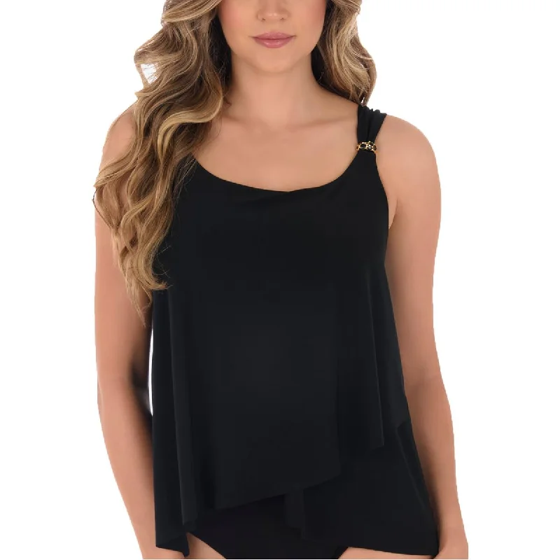 Miraclesuit Womens Underwire Summer Tankini Swim Top Deep-V Swimsuit Design