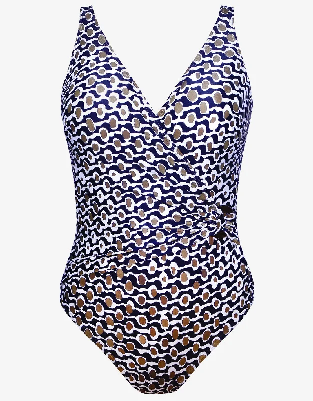 Noa Wrap Front Swimsuit - Black Push-Up Bikini Bottoms