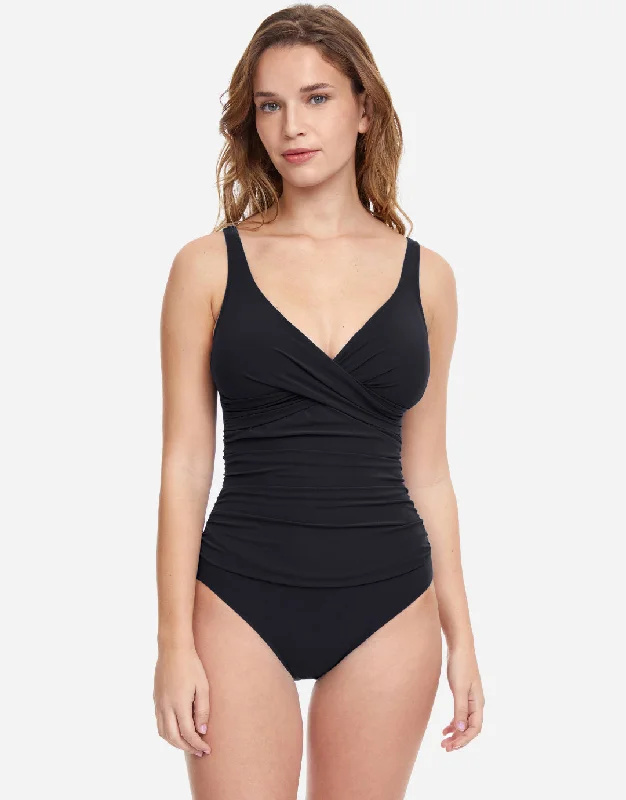 Profile Tutti Frutti V Neck Swimsuit - Black Lace-Detail Bikini Set