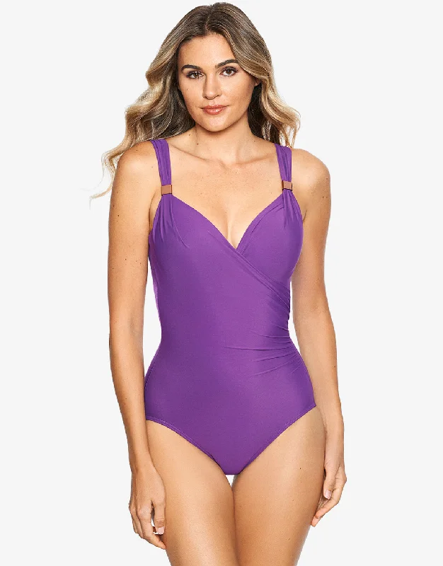 Razzle Dazzle Siren Swimsuit - Orchid Classic Sporty Swimsuit