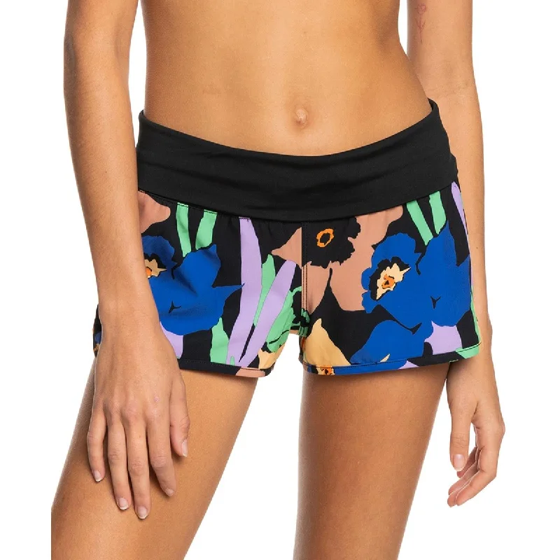 Roxy Womens Juniors Printed Shorts Swim Bottom Separates Floral Bikini Top