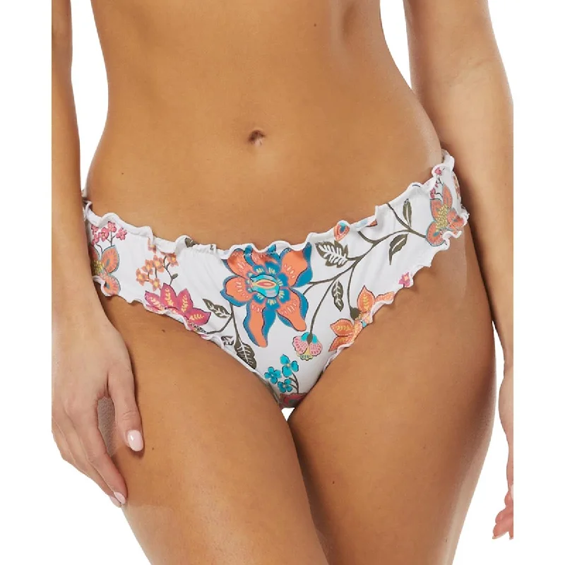 Sundazed Womens Beachwear Ruffled Swim Bottom Separates Modern High-Waisted Swimsuit