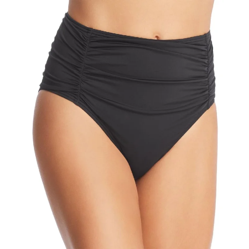 Tommy Bahama Womens Pearl Shirred Tummy Control Swim Bottom Separates Sleek Mesh Bikini